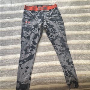 Under Armour Kids Black and Gray Patterned Leggings